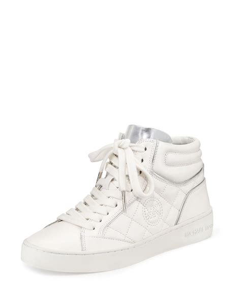 michael kors paige quilted high top sneakers|Michael Kors sneakers for women.